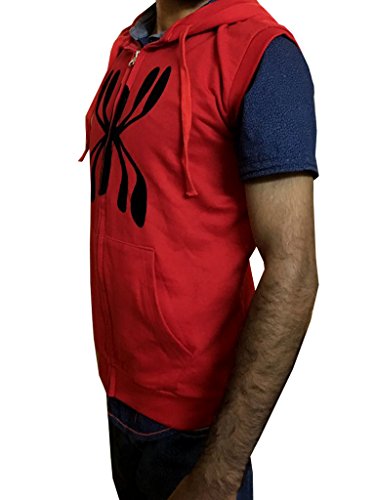 Peter Sleeveless Red Hoodie4
