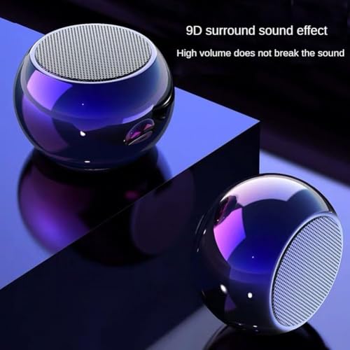 Image of EDNITA Mini Wireless Bluetooth Speaker, Portable Speaker with Stereo Bass Sound, Mini Boost 4 All Smartphone Connectivity, Metal Electroplating Round Woofer (Pack of-1 Multicolor)