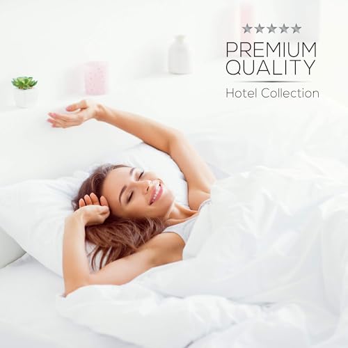 Image of Mueller 6 Piece Queen Bed Sheets Set - Ultratemp Cooling Technology, Oeko-TEX Certified, Ultra-Soft Series, 4 Pillowcases, Deep Pocket 16 inch, Hypoallergenic, Wrinkle-Free Hotel Bedding, White