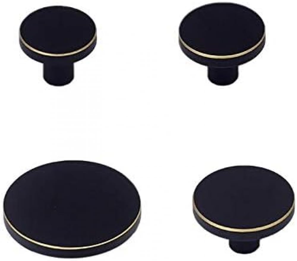 Pomelli rotondi in ottone per armadietti, maniglie a foro singolo, piccole manopole con viti per cassetti, armadi, porte, decorazioni, 33 mm