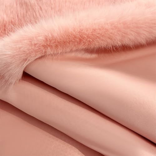 Dikoaina Women's Large Faux Fur Shawl Wraps Stole Cloak Coat Sweater Cape for Evening Party/Bridal/Wedding4