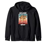 Retro Eat, Sleep Matsutake Repeat, seta matsutake vintage Sudadera con Capucha