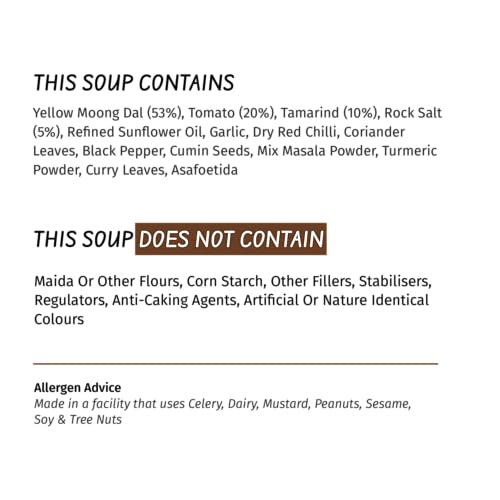 Image of Simplify Lentil & Tomato Rasam Soup | Instant Rasam Mix | Authentic Home-Style Flavour | Clean Label | Just Add Hot Water | No Preservatives | Pack of 2 Sachets (Each Makes ~125 ml)