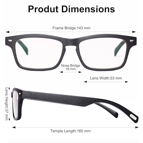 Image of AI Smart Glasses for Men Women, Real-Time Translation Glasses | 165+ Languages, Photochromic Lenses, Open-Ear, Touch Control, Hands-Free Calls /Music, Classic Frame Bluetooth Glasses Travel