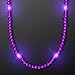 FlashingBlinkyLights Purple Light Up LED Mardi Gras Bead Necklaces (Set of 12)