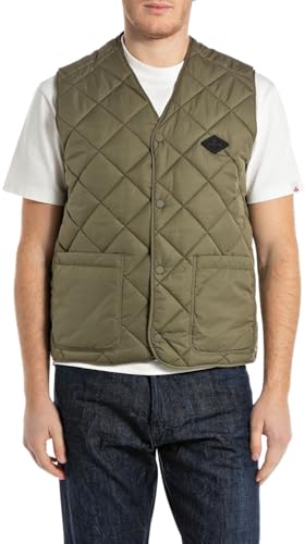 Replay M8474 Chaleco, 317 MUD Green, M Hombres