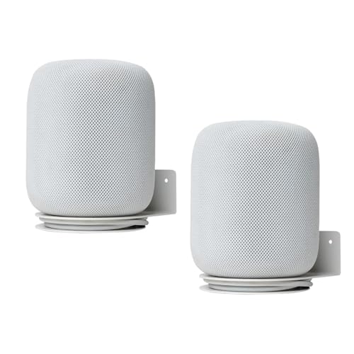 Support mural Homepod pour salon et bureau support blanc en métal lot de 2