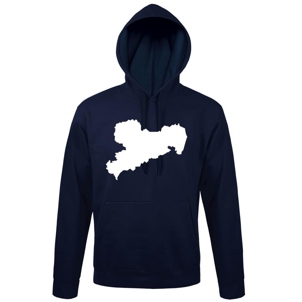 Piłka nożna w Saksonii męska bluza z kapturem, grantowy, 4XL