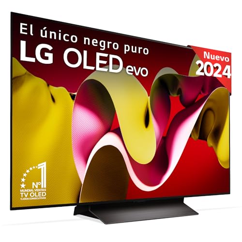 LG OLED48C44LA, 48, OLED 4K, serie C4, 3840 x 2160, Smart TV, WebOS24, Processore A9, Dolby Vision, Dolby Atmos, TV Gaming, 144 Hz, AMD FreeSync, Nero