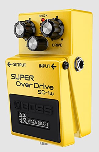 Image of Boss SD-1W Waza Craft Super Overdrive Bundle with Gearlux Power Supply, Instrument Cable, Patch Cable, and Picks