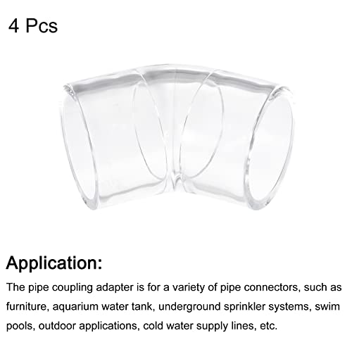 Coude transparent 32 mm pour eviter les pertes de debit dans l'aquarium