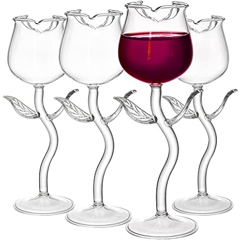 Mezchi Set of 4 Rose Cocktail Glasses Cover