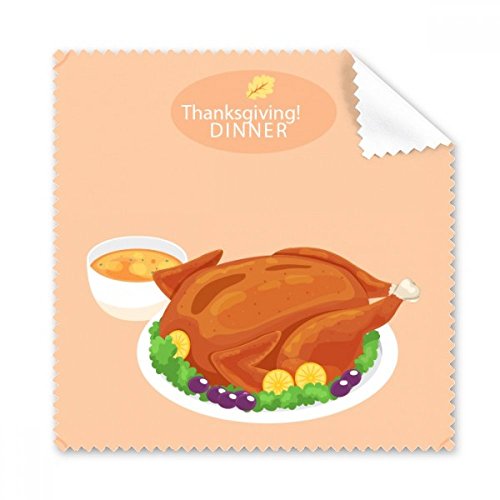 Tissu microfibre lunettes motif dinde Thanksgiving Happy Day