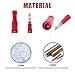 Hilitchi 50Pairs Insulated Male Female Bullet Quick Splice Wire Terminals Wire Crimp Connectors (Red, 22-16 Gauge)