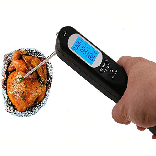czye Digital Meat Thermometer, Rechargeable Battery, Digital BBQ Meat Thermometer, Cooking Food Thermometer, Backlight for Grill,Smoker, Kitchen, Candy