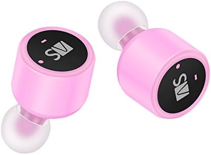 AS X1T+ Bluetooth Headphones, Dual Stereo Earphones, Wireless Earbuds with Microphone for Android and iOS （Pink）