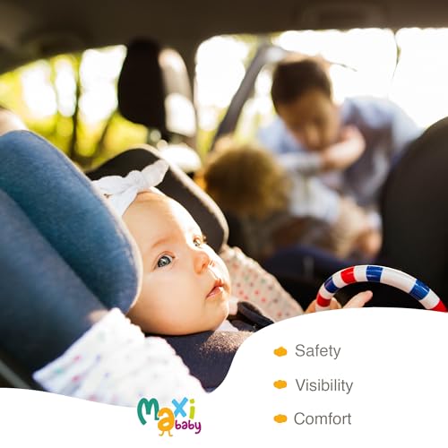 Image of Baby car seat mirror camera - BabyCam 4.3 inch LCD Rear Seat Mirror - Wide-Angle Camera & Night Vision - Easy Plug & Play Install - Safe Baby Monitoring in Car - Maxi Baby