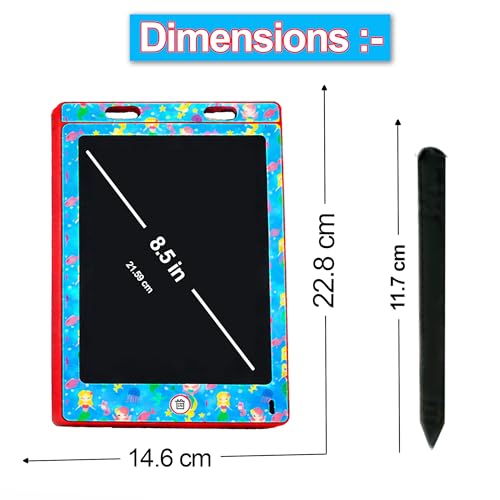 Image of Dr. MADY'S LCD Writing Tablet 8.5-Inch (3-Color Screen) | Reusable Drawing & Writing Pad for Kids | Reusable Digital Slate Drawing Tab |Erasable Writing Board for Kids Aged 3-10-12