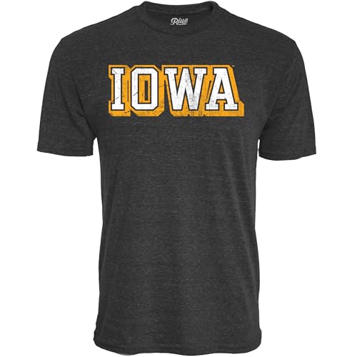 Iowa Hawkeyes NCAA Officially Licensed Tri-Blend T-Shirt Vintage Prominent Black, Small by Blue 84 - Used condition - US$24.85