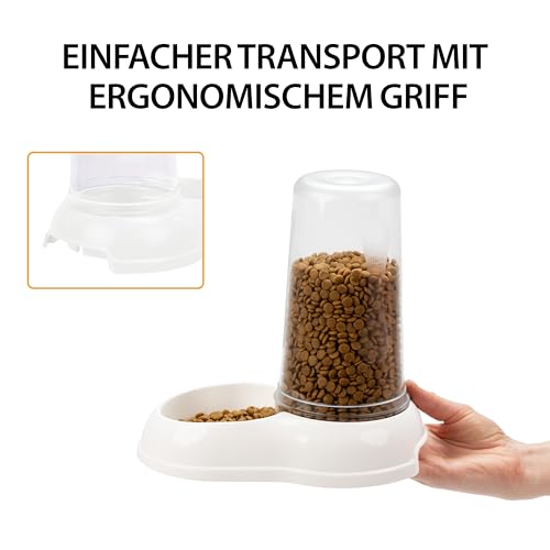 Ferplast Futter- oder Wasserspender für Hunde und Katzen AZIMUT 1500 Futtertrog 1,5 Liter Wasser, Rutschfester Boden, 16,5 x 25 x h 24,5 cm Weiß