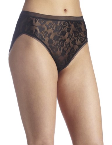 Wacoal Womens Awareness Hi Cut Panty Brief Panty, Black, Medium