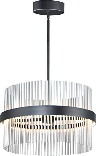 ET2 Lighting E34205-BKSN Chimes-106W 2 LED Pendant-23.75 Inches Wide by 15 inches high, Finish Color: Black/Satin Nickel
