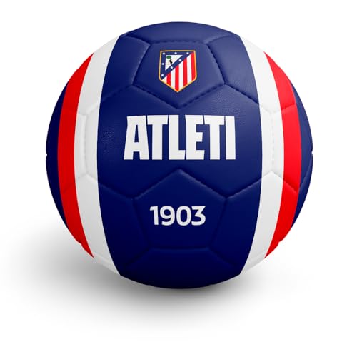 Balón Atlético de Madrid Grande Talla 5 Azul Escudo clásico Producto oficila tamaño Similar al reglamentario