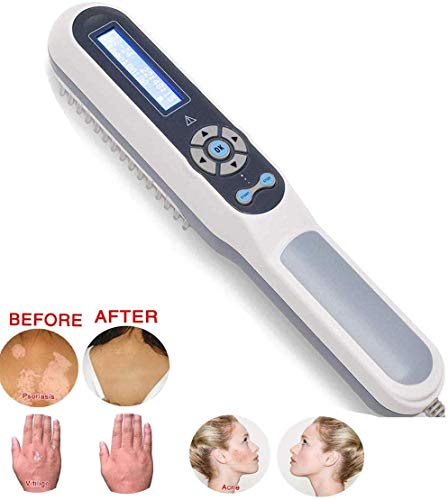 YCGJ Terapia de luz UVB de Mano Fototerapia en el hogar con LCD Temporizador Digital Control y Gafas Dispositivo de Fisioterapia de Terapia de luz para Enfermedades de la Piel Vitiligo Psoriasis