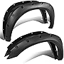 4Pcs Pocket-Riveted Style Paintable Wheel Fender Flares Cover Kit Compatible with Dodge Ram Truck 2500 3500 2010-2018, Front and Rear, Matte Black