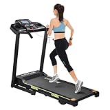 ZRNONAOZ Treadmill with Manual Incline and Bluetooth Speaker, 18" Wide Folding Treadmill 2.5HP Up to 8.5 MPH Speed, Running Machine with 15 Programs LCD Display, 300 LBS Capacity, for Home Use
