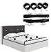 King Size Bed Restraints Belts for Wrists and Ankles Bed Arm and Leg Restraints Bed Tie Downs for Couples King Size Sex Ties for Ankles and Wrists for Queen Bed S&M Bonage Bed Restraints Sweatshirt
