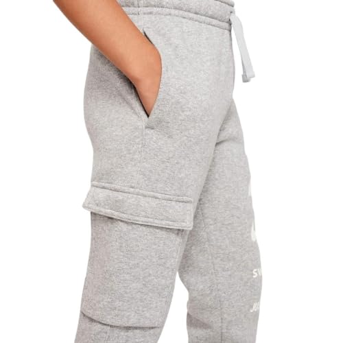 Nike Sportswear Big Kids' (Boys') Fleece Cargo Pants (US, Alpha, Medium, Regular, Dark Grey Heather)3