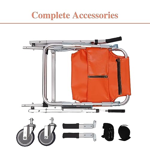 Silla de transferencia plegable con correas ajustables para escaleras 4