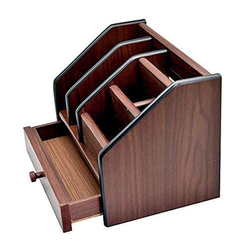 keskriva Polished Wooden Pen Stand Big Size with Drawer, Mobile Holder