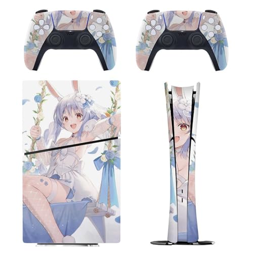 PlayStation 5 Slim/PS5 Slim �p �X�L���V�[�� �G���A�j���� VTuber ������ �؂��� �؂��[�� �{�̂ƃQ�[���R���g���[���[�ɑΉ�����X�e�b�J�[ �y�����݌v �f�W�^���E�G�f�B�V������p�z ���^�V�[�� �{�̕ی� �X���� ���B�� 