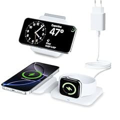 Caricatore Wireless per iPhone Serie 16/15/14/13/12, Caricatore per Apple Watch 10/9/8/ultra/7/6/5/4/3/2, Stazione di Ricarica Apple Watch