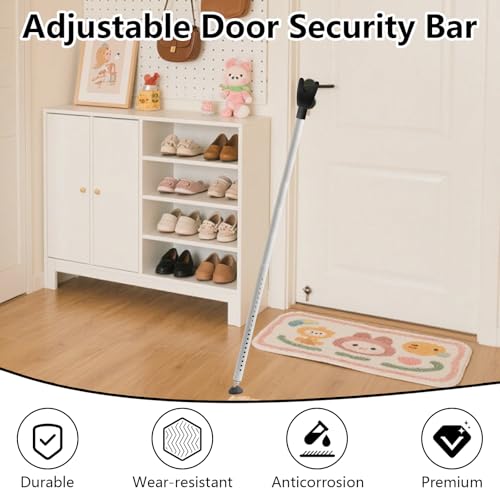 Barre de sécurité pour portes réglable 48-138cm avec base 360