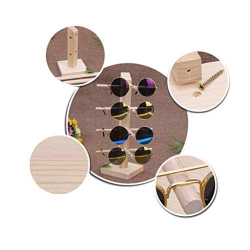 ULTECHNOVO Porta-Ã“culos de Sol de Madeira Organizador de Ã“culos Ã“culos Joalheria Estante Suporte