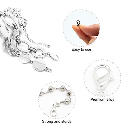 FENGWANGLI Lobster Clasps for Jewelry Making 300 Pcs 12mm Silver Lobster Claw Clasps with Jump Rings for DIY Necklace Bracelets(Silver) - Image 3