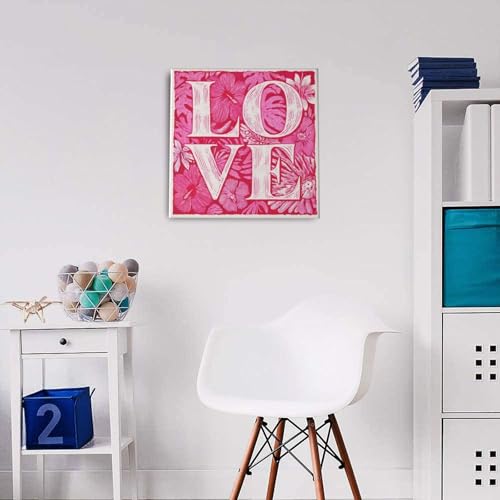 Lienzo decorativo para dormitorio enmarcado con diseño de San Valentín 4