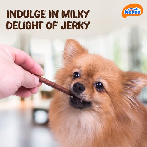 Image of Novee Hearty Jerky Mini Liver Flavour Dog Treats, High Protein, Nutrient-Rich Bites for Dogs, Soft & Tasty Reward Snack for Training, Immunity & Daily Health,100 G,All Life Stages
