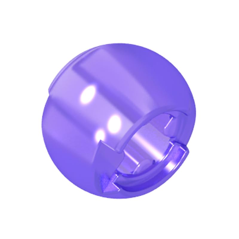 53585 Ball Joint Technic Ball Joint with Through Axle Hole 50 Pieces GDS-1056 Compatible with Lego Building Blocks Color:Trans Purple