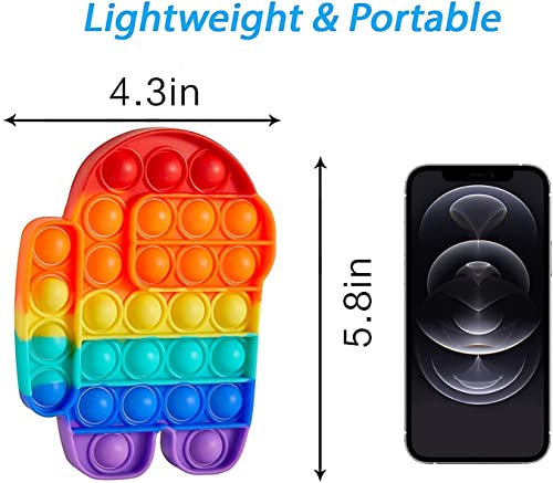 Image of Push Pop Bubble Sensory Fidget Toy Set ,Pop It Push Pop Silicone -Relief Items Popper Fidget Educational Toys for Special Needs Toys , Family and Friends (3Pcs Yello Purple Green)