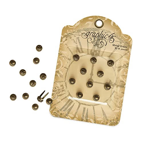 Antique Brass Stamped Metal Brads