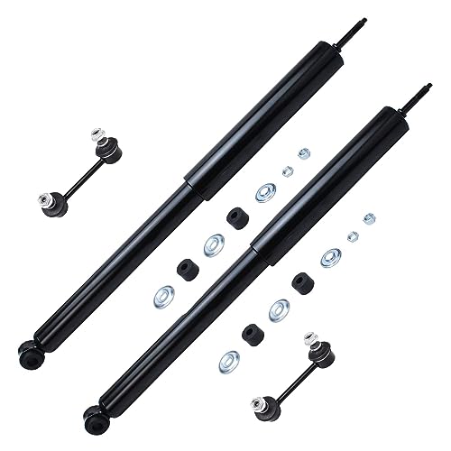 Image of Detroit Axle - Rear Shock Absorbers Sway Bars for 2001-2005 Toyota RAV4 2002 2003 2004, 2 Shock Absorbers, 2 Sway Bar Links Replacement