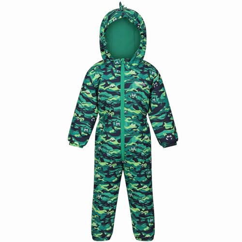Regatta Kids Penrose Fullzip Insulated Puddle Suit - Jelly Bean Monster - 9-12 M
