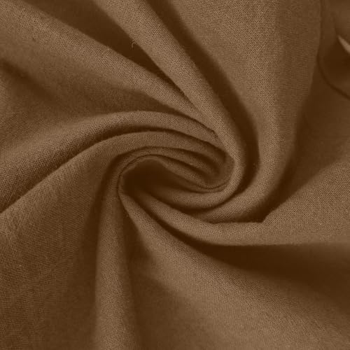 Womens Linen Pants Summer Boho Drawstring Elastic High Waist Loose Wide Leg Trousers with Pockets3