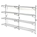 Nexel Poly-Green Wall Mount Wire Shelving, 60"W x 24"D x 63"H 4-Shelf Add-On