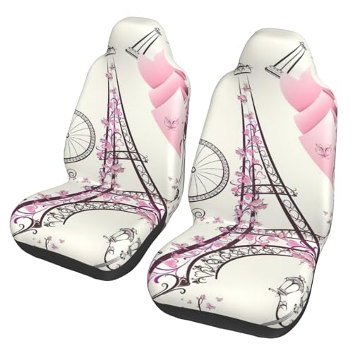 Protector de asiento de coche antideslizante: protección y estilo floral de la Torre Eiffel