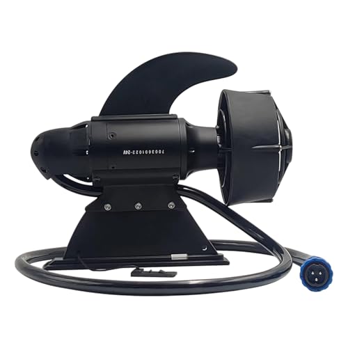 Motor de Pesca Subacuático para Bote Transat (Float Tube), Aleta Eléctrica para Kayak de Pesca y Tabla de Paddle Surf (SUP), 600W, 24V Empuje de 28 Libras (Sin batería)